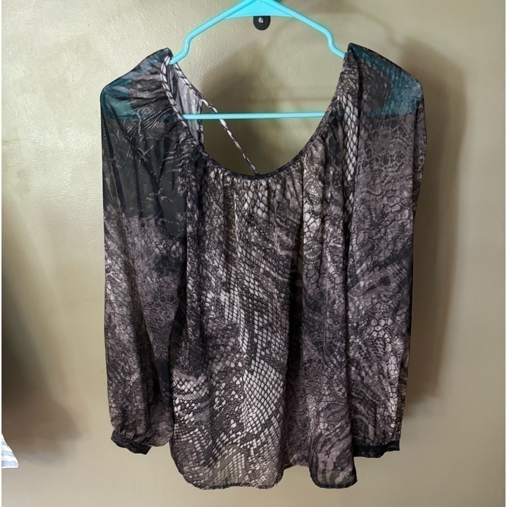 Sisley sheer print blouse